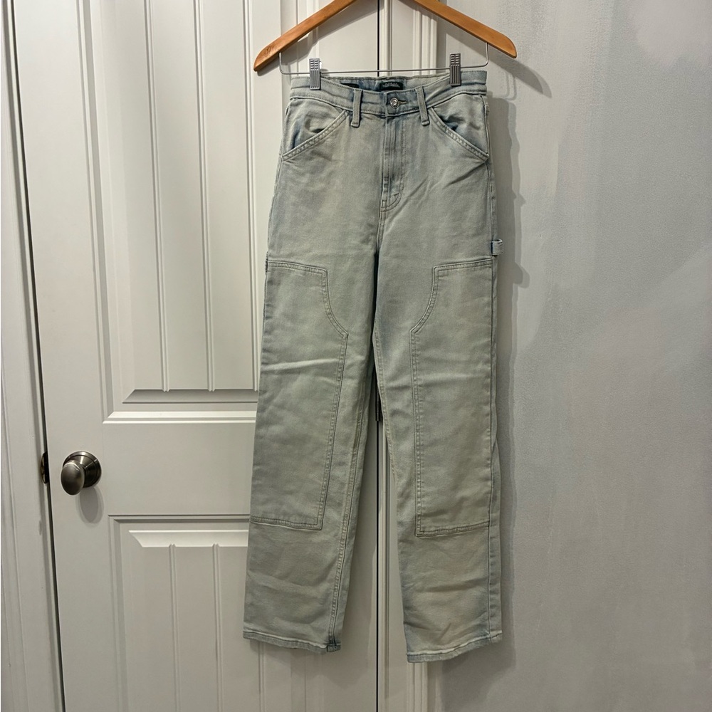 Super high rise straight jeans